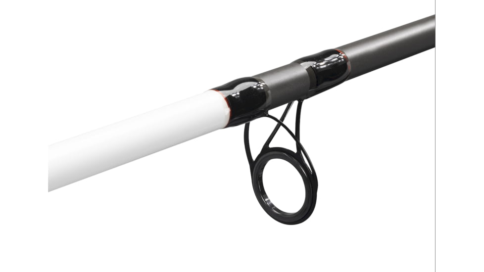 Lew's MACH 1 Spinning Rod, 7ft 2in, 2-PC IM7 Graphite Rod w/ Medium-Heavy  and Fast, Winn Dri-Tac Split-Grip, Graphite Skeletal Reel Seat, White/Black/Green, M172MHS-2