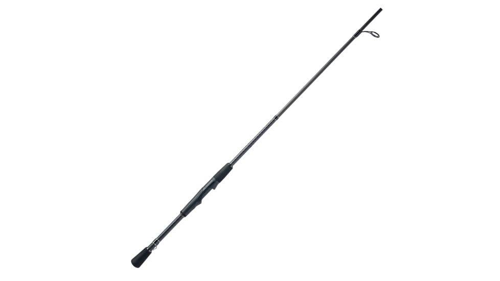 Lew’s Custom Lite Spinning Rod, 7ft 2in 1-PC HM85 Graphite Rod, Medium  w/ Extra Fast, Stainless Steel Guides w/ Titanium Oxide Inserts, Split-Grip Handle, Black, CLTJRS