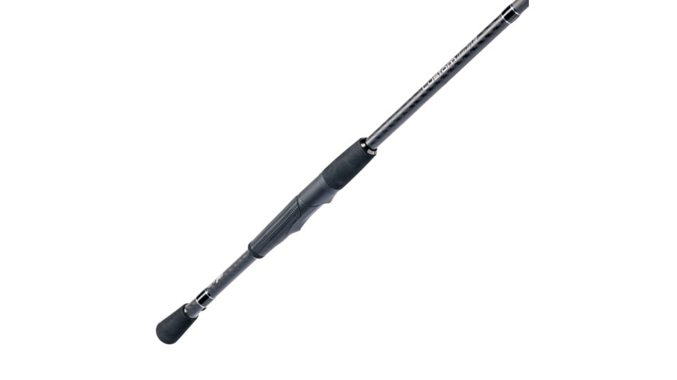 Lew’s Custom Lite Spinning Rod, 7ft 1-PC HM85 Graphite Rod, Medium-Light  w/ Extra Fast, Stainless Steel Guides w/ Titanium Oxide Inserts, Split-Grip Handle, Black, CLSHNRS