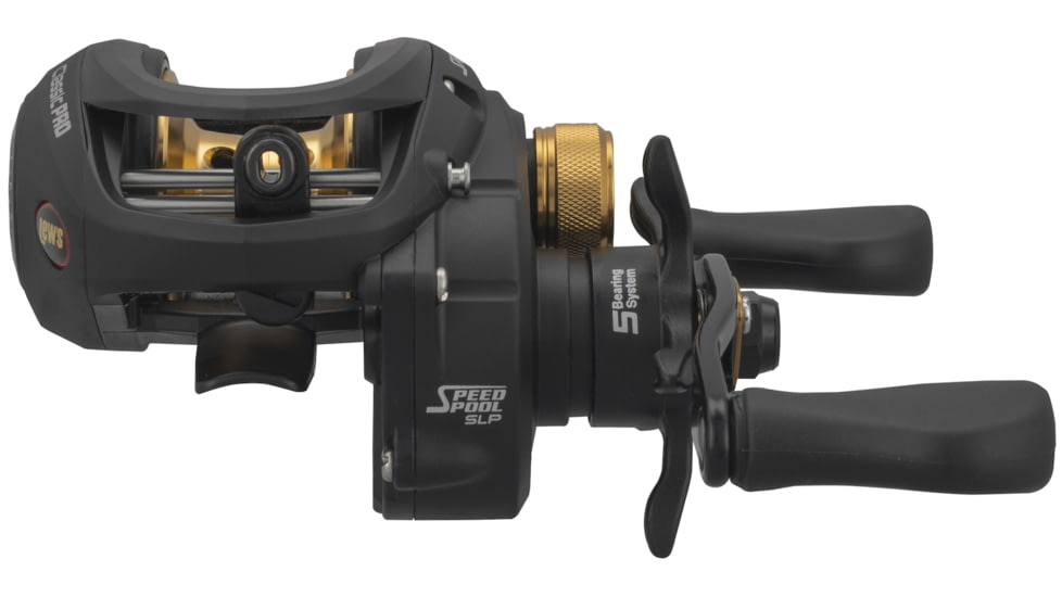 Lew’s Classic Pro Baitcast Reel, LH Retrieve, 7.5-1 Ratio, 4+1 Bearings, CP1SHL