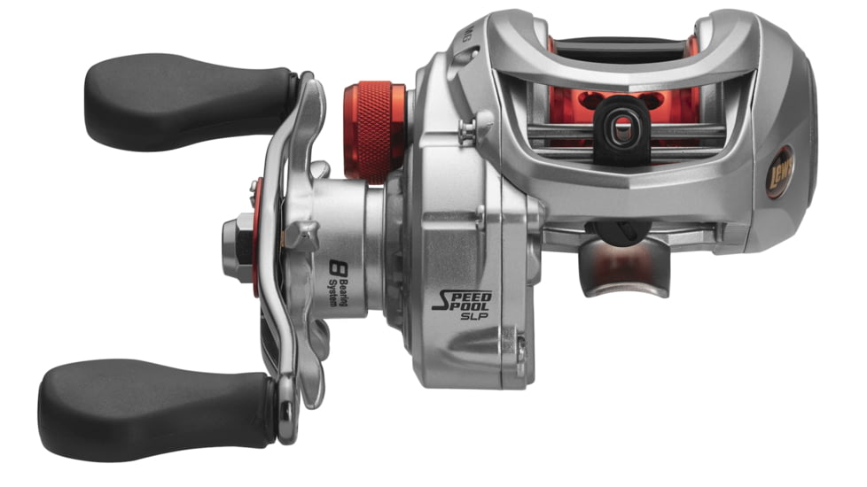 Lew’s Laser MG Baitcast Reel, Super Low Profile, RH Retrieve, 7.5-1 Ratio, 7+1 Bearings, LSG1SHAMG