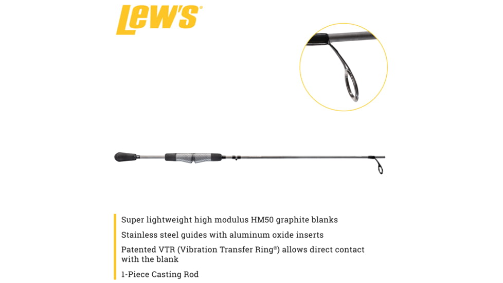 Lew’s Lite Spinning Rod, 7ft, 1-PC Light  Extra-Fast, LL70LS