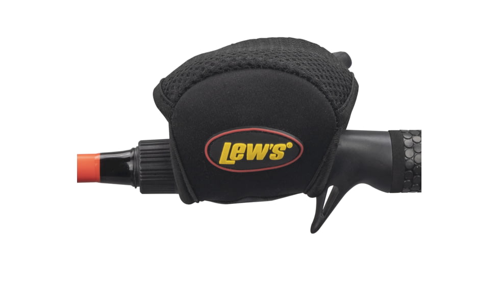 Lew's Speed Reel Cover, Fits Small Spinning Reels, 2mm Neoprene, Hook and Loop Closure, Black, LSCBS1