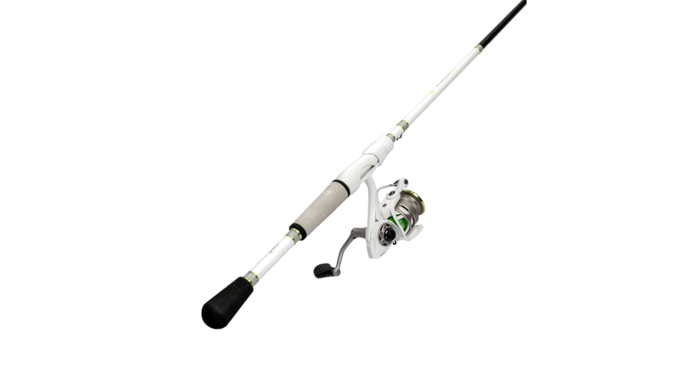 Lew’s MACH 1 Spinning Reel and Rod Combo, 6ft 9in, 1-PC IM7 Graphite Rod, Medium-Light, Fast, SZ 200 Reel, 9+1 Bearings, 6.2-1 Ratio, White/Black/Gray/Green, MH2069MLFSG3