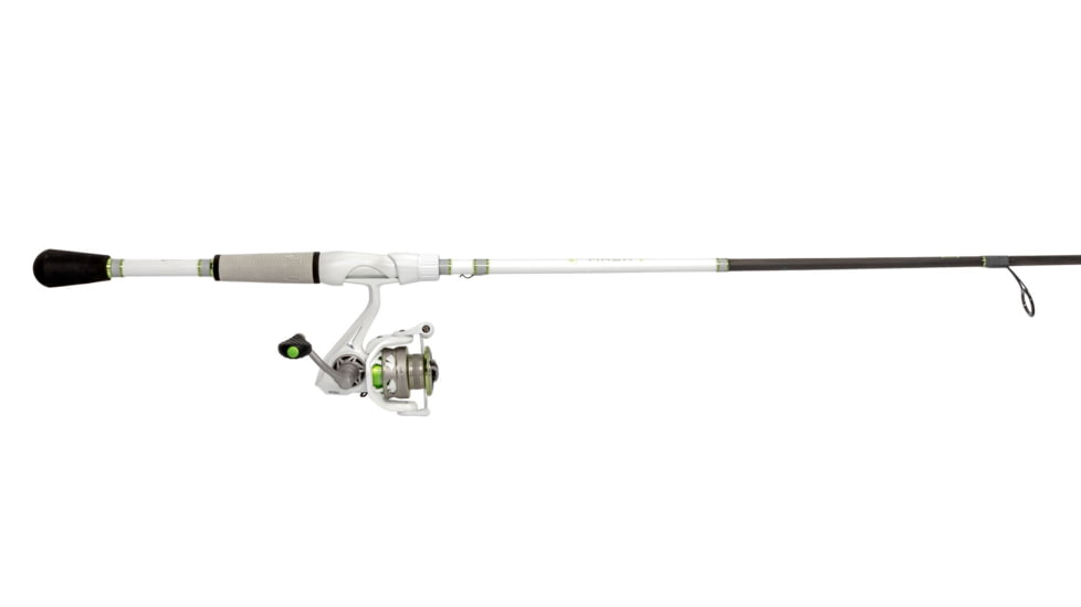 Lew’s MACH 1 Spinning Reel and Rod Combo, 7ft, 1-PC IM7 Graphite Rod, Light, Fast, SZ 100 Reel, 9+1 Bearings, 5.2-1 Ratio, White/Black/Gray/Green, MH1070LFSG3