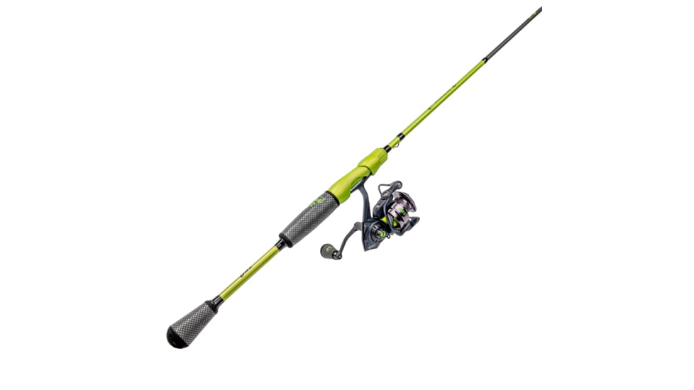 Lew’s MACH 2 Mobile Spinning Reel and Rod Combo, 6ft 6in, 2-PC IM8 Graphite Rod, Medium  w/ Fast, SZ 200 Reel, 6.2-1 Ratio, Mobile Carry Case, Green/Black/Gray, M2MSC2066M-2