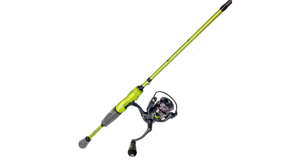 Lew’s MACH 2 Mobile Spinning Reel and Rod Combo, 6ft 6in, 2-PC IM8 Graphite Rod, Medium  w/ Fast, SZ 200 Reel, 6.2-1 Ratio, Mobile Carry Case, Green/Black/Gray, M2MSC2066M-2