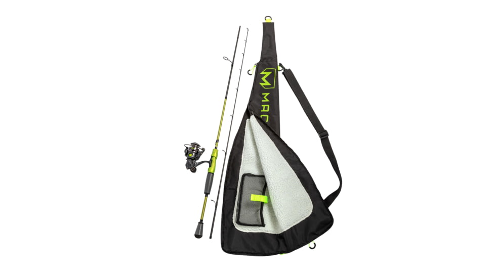 Lew’s MACH 2 Mobile Spinning Reel and Rod Combo, 6ft 6in, 2-PC IM8 Graphite Rod, Medium  w/ Fast, SZ 200 Reel, 6.2-1 Ratio, Mobile Carry Case, Green/Black/Gray, M2MSC2066M-2