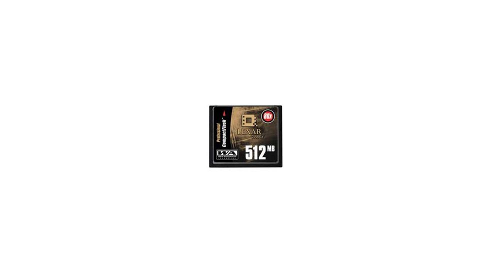 Lexar 512MB 80x Professional CompactFlash CF Memory Card - CF51280380