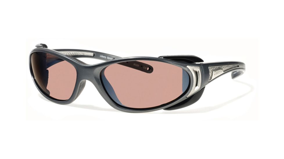 Liberty Sport Suns CHOPPER 2 Protective Eyewear Shiny GreyFrame,Rose Amber Lens, Unisex CHOPP2SGSS5717140DSL