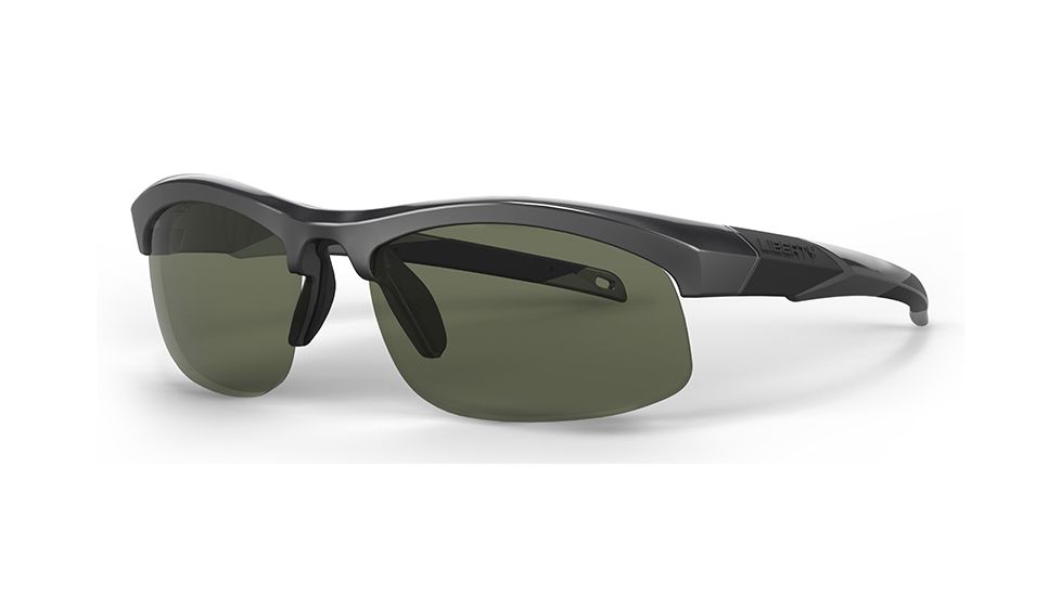Liberty Sport Suns IT-20 A Protective Eyewear Shiny Gunmetal Frame,Grey/Green w. silver flash Lens, Unisex IT20-ASHGM6220135FP