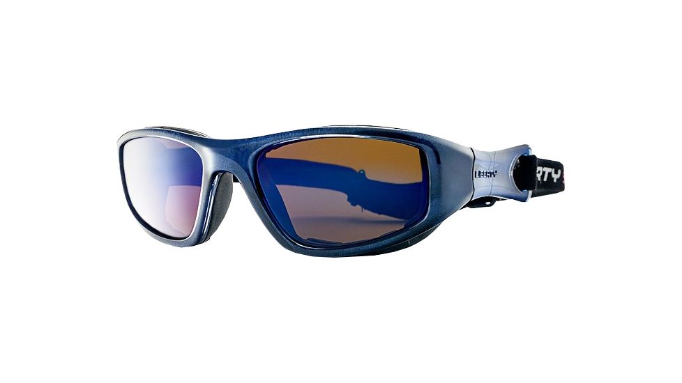 Liberty Sport Suns SNOWBLAZER 2 Protective Eyewear Translucent Blue Frame,Amber w blue flash Lens, Unisex SNOW2TBLU5919SCL
