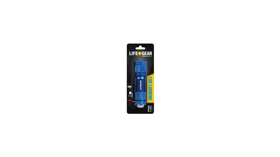 Life Gear 100 Lumen Mini Max Tactical Flashlight, Blue LG09-10118-MT3-Blue