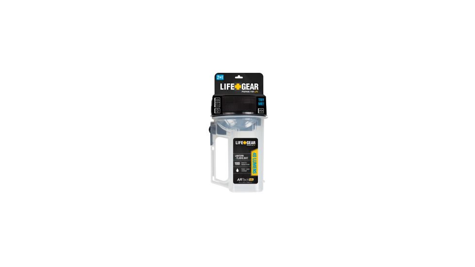 Life Gear 2N1 AR Tech Mini Spot Light Flashlight + Lantern LG13-10162-WHI