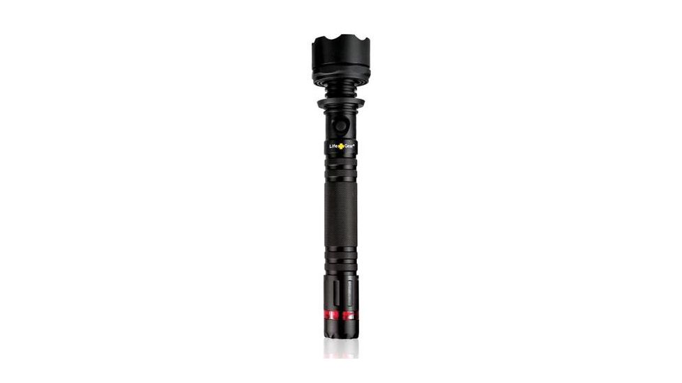 Life Gear Highland Series 400 Lumen Tactical Flashlight with Red Flasher