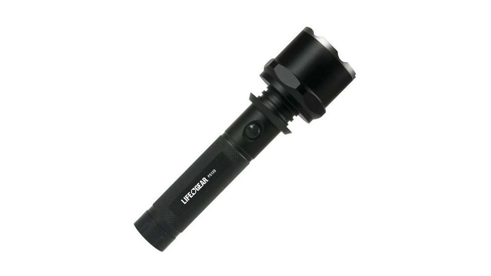 Life Gear Pro Series 120 Tactical Flashlight w/ Red Night Vision &amp; Strobe - 120 Lumens, black LG21-60544-BLA