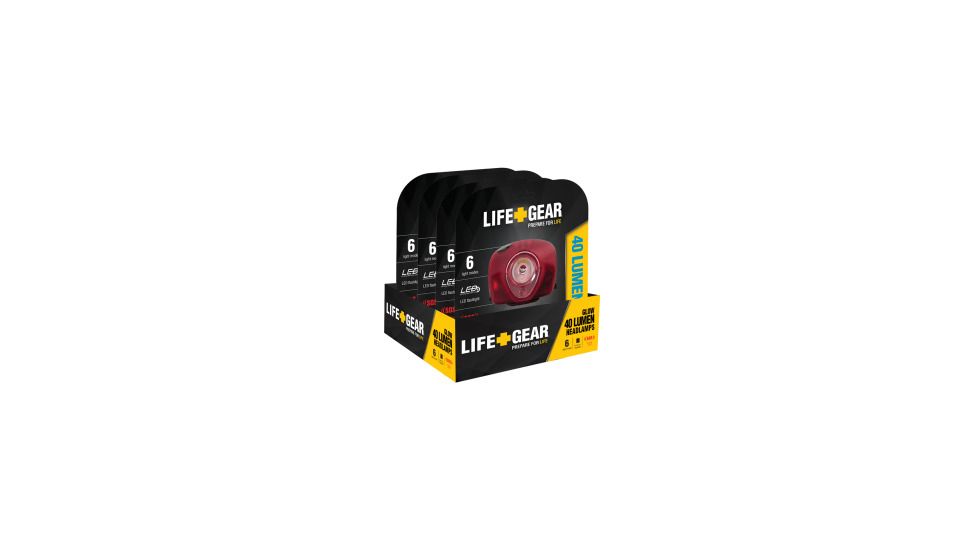Life Gear Red LED 40 Lumen GLOW Headlamp, Red LG05-60205-RED