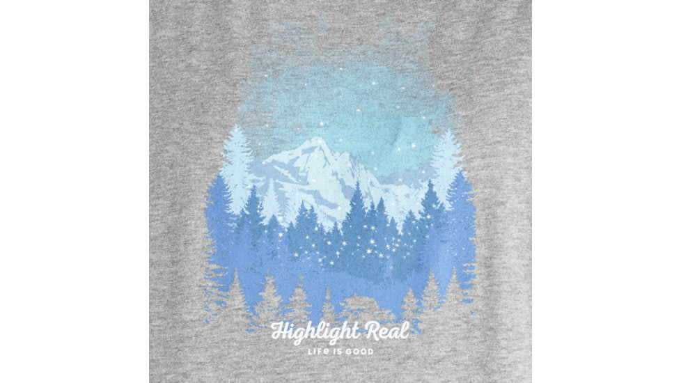 Life Is Good High-Low Crush Highlight Real - Womens, Heather Gray, Extra Large, 60089-Heather Gray-XL