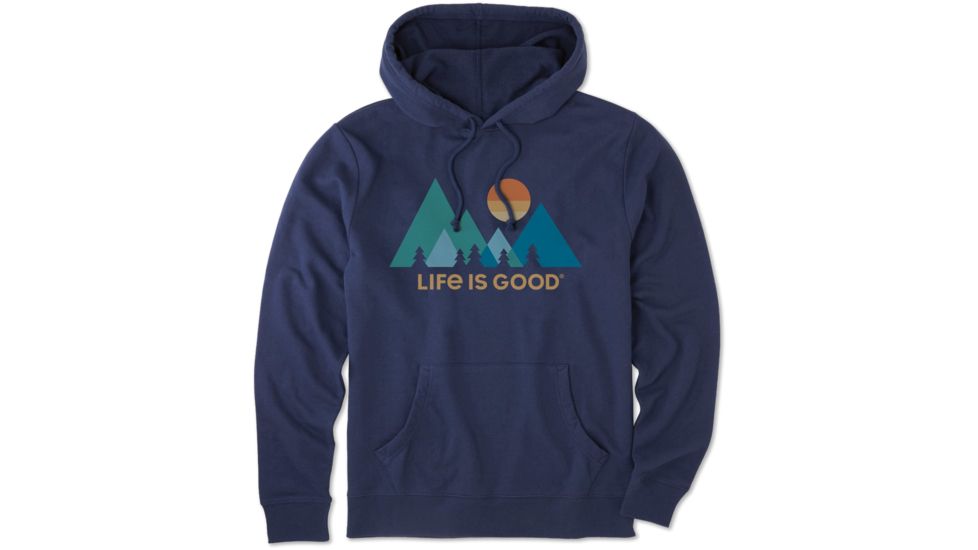 Life Is Good Simply True Hoodie Hoodies - Mens, Darkest Blue, Large, 55173-L