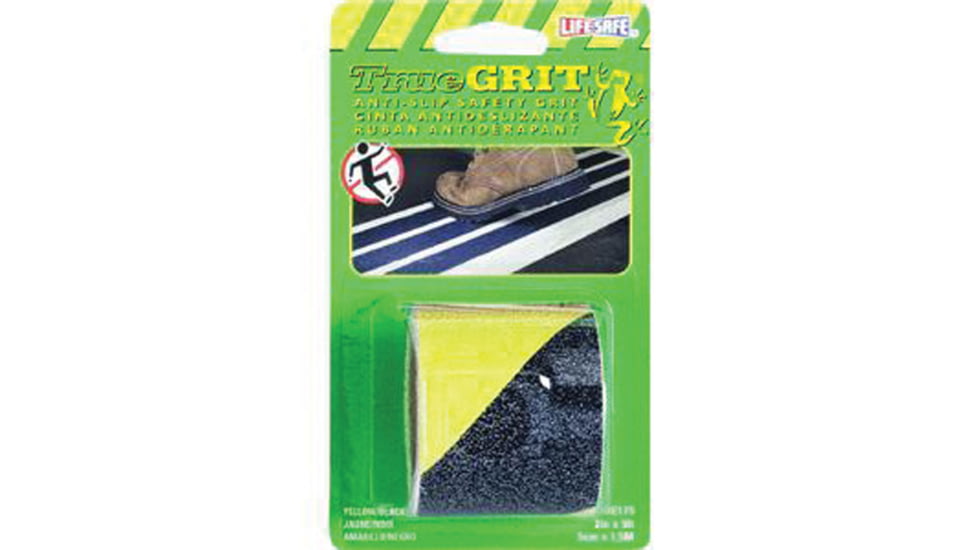 Life Safe Anti-Slip Safety Grip Tape - 2in x 5in., Yellow/Black, 2in. x 5in., RE175
