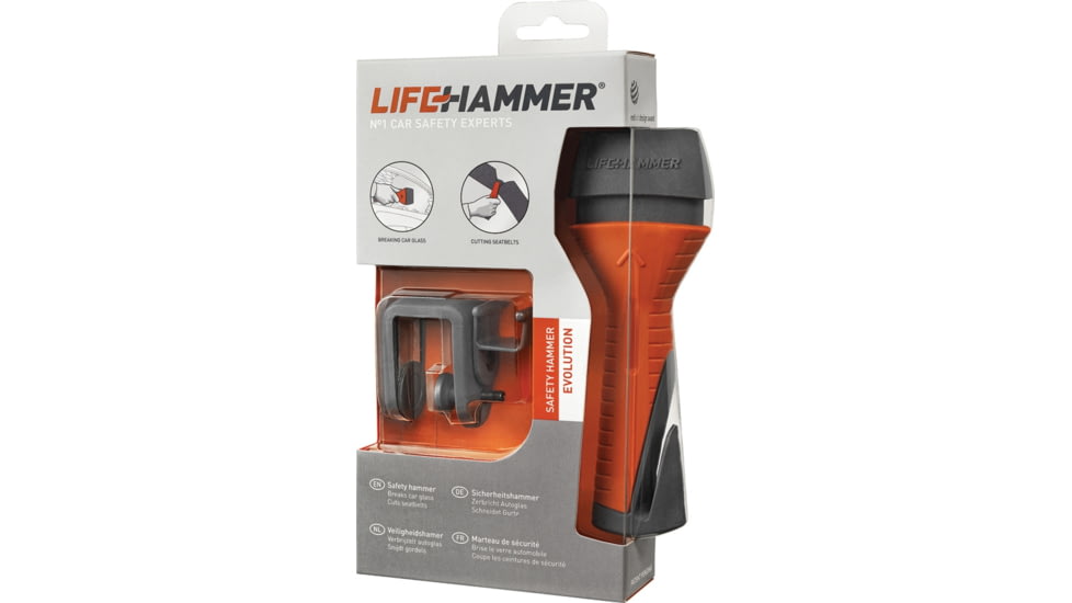 Lifehammer Safety Hammer Evolution, 6 1/4in, Black, LHEBL001