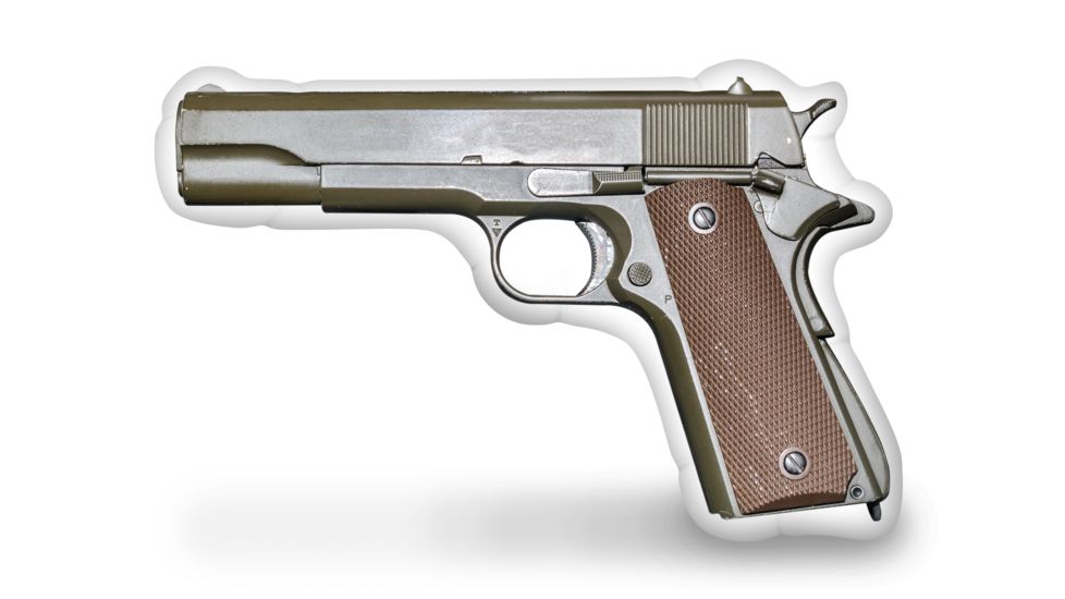 Lifelike Pillows 1911 Handgun Pillow, 16x13x4, Multi, Large, OPT01-M191101-SH16