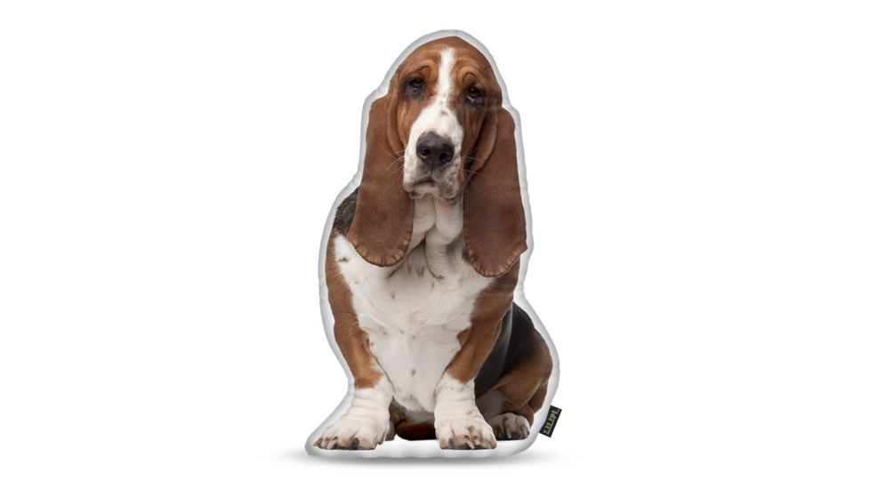 Lifelike Pillows Custom Dog Shaped Pillow, Basset Hound, 16 inch Tall/4 inch Thick, DOG1-SH-16