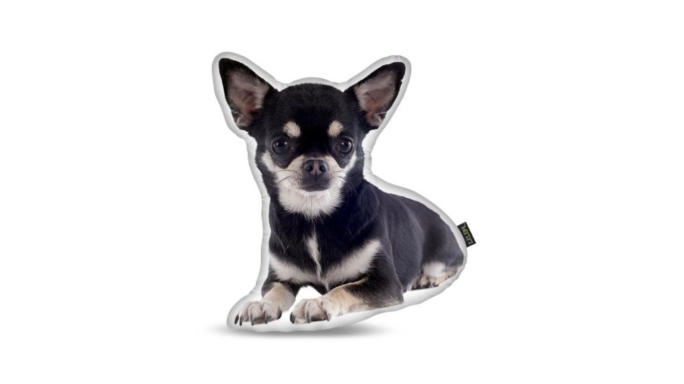 Lifelike Pillows Custom Dog Shaped Pillow, Chihuahua, Black, 16 inch Tall/4 inch Thick, DOG7-SH-16