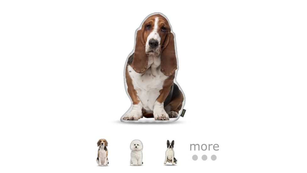 Lifelike Pillows Dog Shaped Pillow, Basset Hound, Beagle, Bichon Frise, Boston Terrier, Chihuahua, Chocolate Labrador