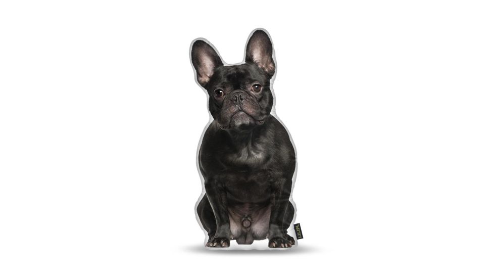 Lifelike Pillows Custom Dog Shaped Pillow, French Bulldog, Black, 16 inch Tall/4 inch Thick, DOG11-SH-16