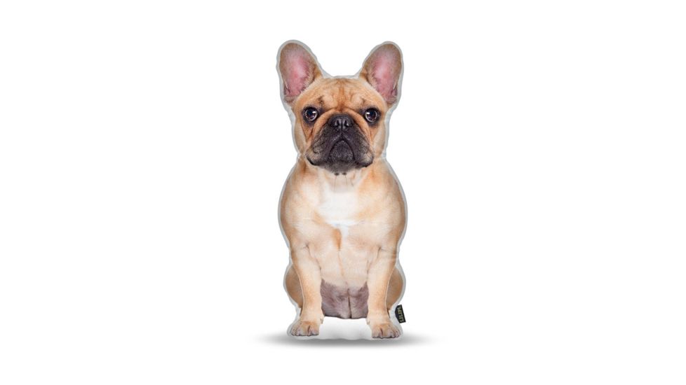 Lifelike Pillows Custom Dog Shaped Pillow, French Bulldog, Fawn, 16 inch Tall/4 inch Thick, DOG12-SH-16