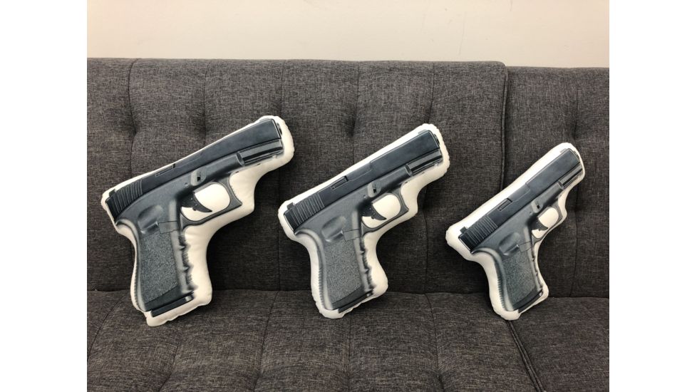 Lifelike Pillows Glock Handgun Pillow, 14x11x4, Multi, Medium, OPT01-GLOCK01-SH14