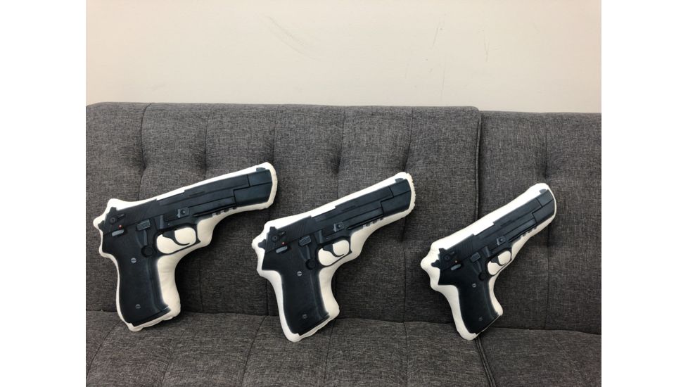 Lifelike Pillows Sig Handgun Pillow, 12x8x4, Multi, Small, OPT01-P226101-SH12