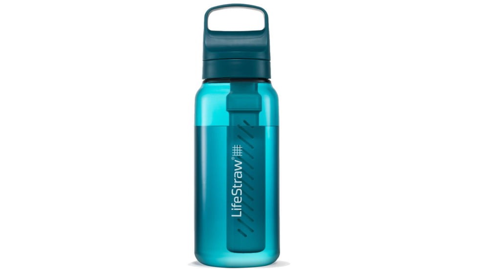 LifeStraw Go Series 1 L Water Bottle w/Filter, Laguna Teal, 1 Liter, LGV41LTLWW