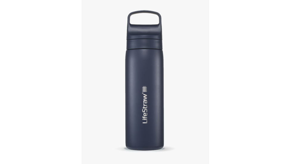 LifeStraw Go Stainless Steel 18oz Water Bottle w/Filter, Aegean Sea, LGV418ASWW