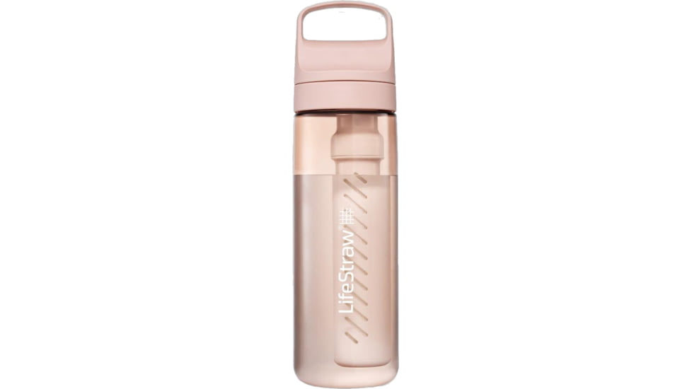 LifeStraw Go Water 22 Oz Bottle w/Filter, Cherry Blossom Pink, 22oz, LGV422PKWW