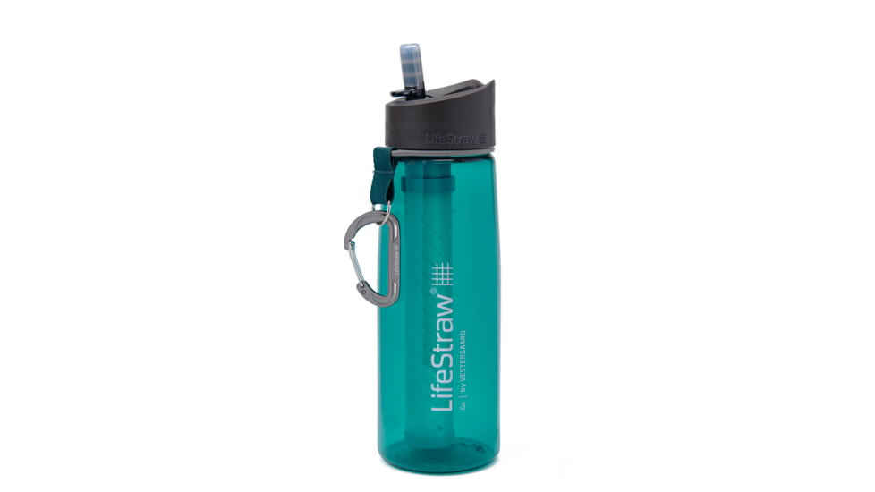 LifeStraw Go Water Bottle with Filter Tritan Renew, Dark Teal, 22oz, LGOTR22DT09