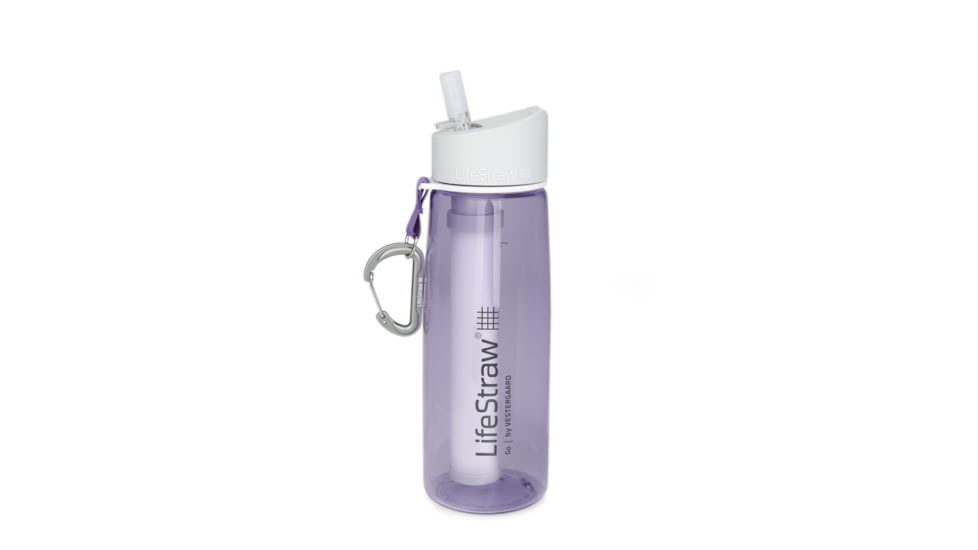 LifeStraw Go Water Bottle with Filter, 22oz, Lavender, EN Pack, LSG201LV09