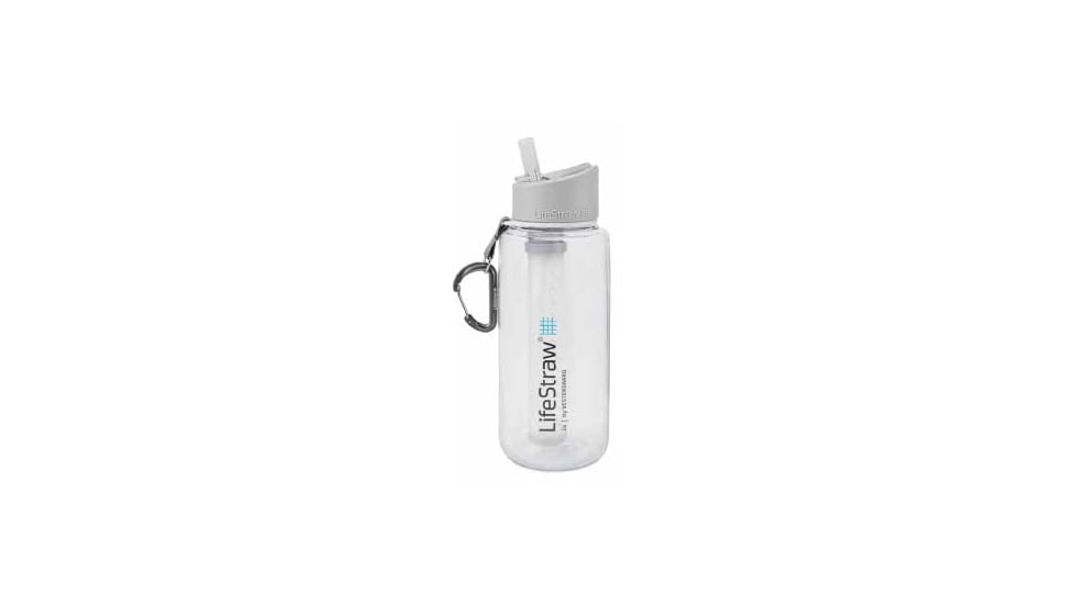 LifeStraw Go Water Filter Bottle, 1 Liter, Clear, One Size, LSG1LTCL09