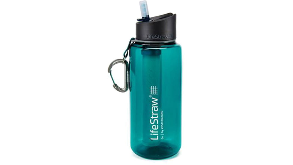 LifeStraw Go Water Filter Bottle, 1 Liter, Dark Teal, One Size, LSG1LTDT09