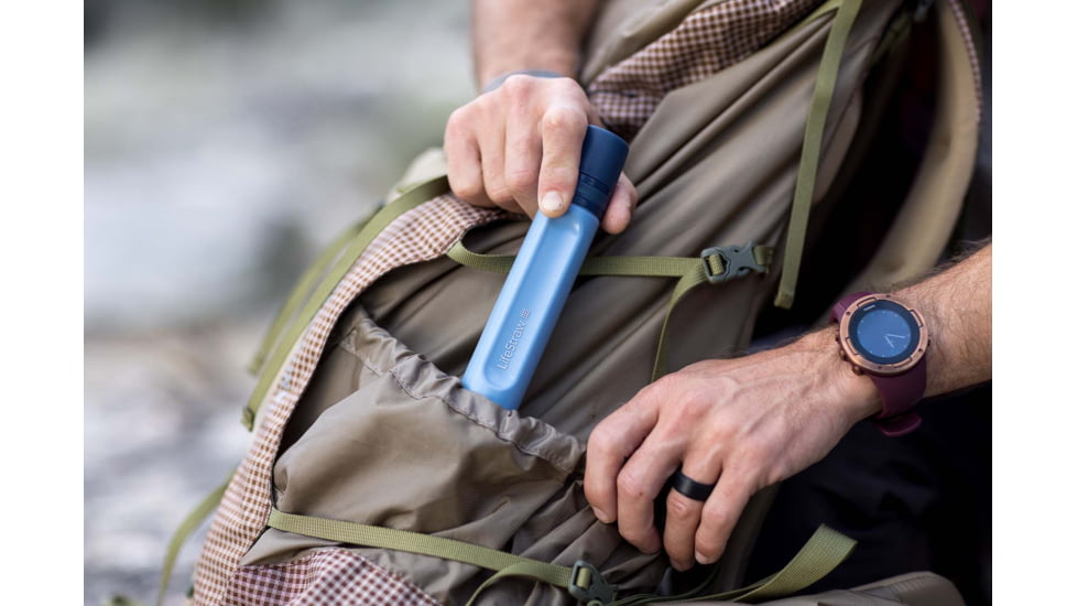 LifeStraw Peak Series Personal Water Filter Straw, Dusty Mountain Blue, 1sz, LSPSLSPMB1