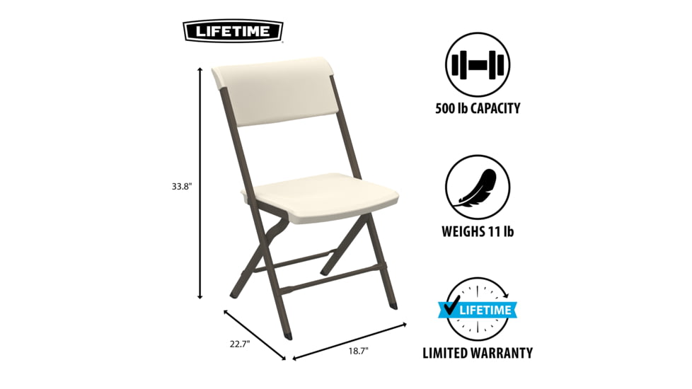 Lifetime Products 37-Inch Fold-In-Half Table and 4 Chairs Set