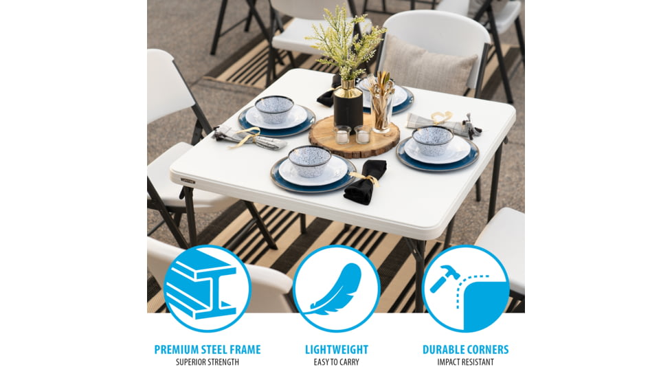Lifetime Products 37 inch Square Commercial Grade Table