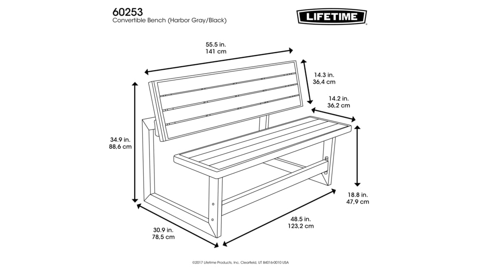 Lifetime Products Convertible Bench