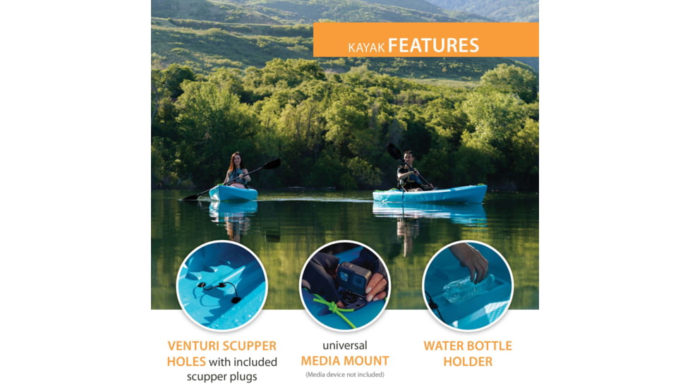 Lifetime Products Emotion Cabrio Hybrid 110 Sit-In and Sit-On-Top Kayak w/Paddle