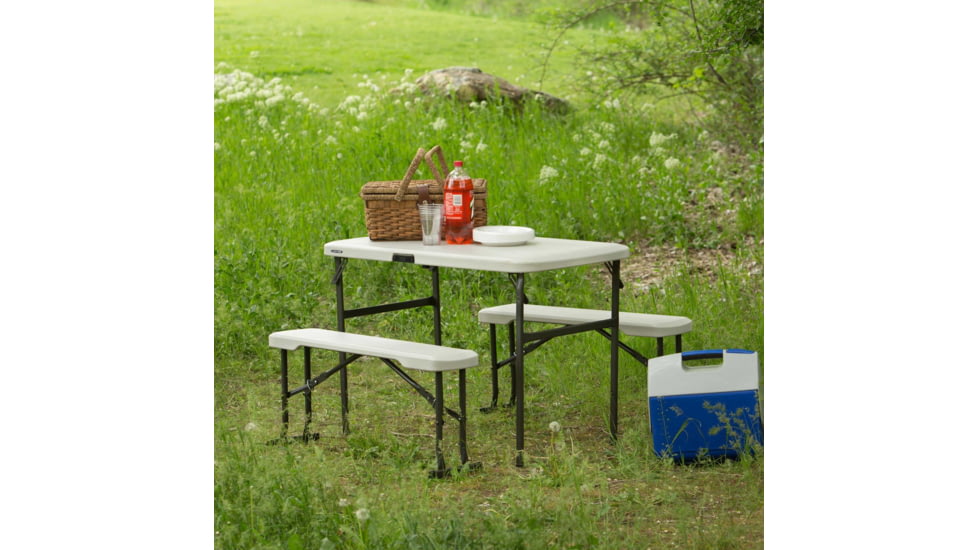 Lifetime Products Folding Picnic Table with Benches