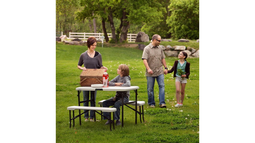 Lifetime Products Folding Picnic Table with Benches