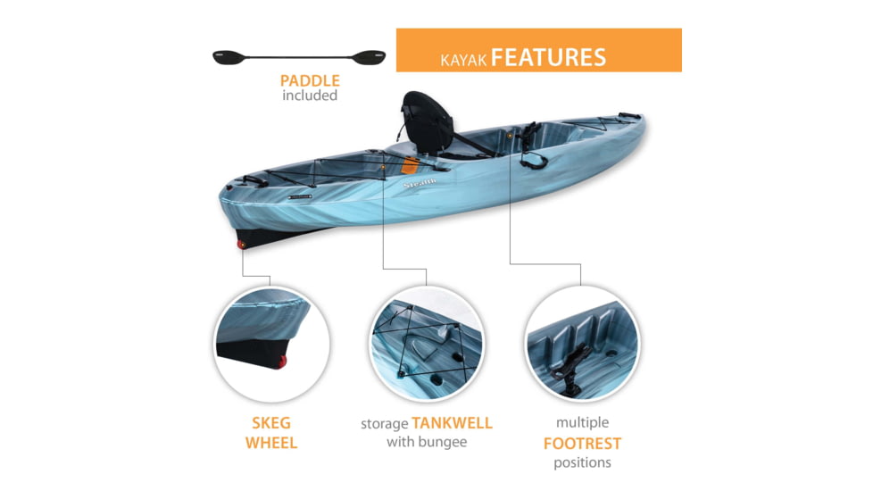 Lifetime Products Stealth 110 Sit-On-Top Kayak w/Paddle