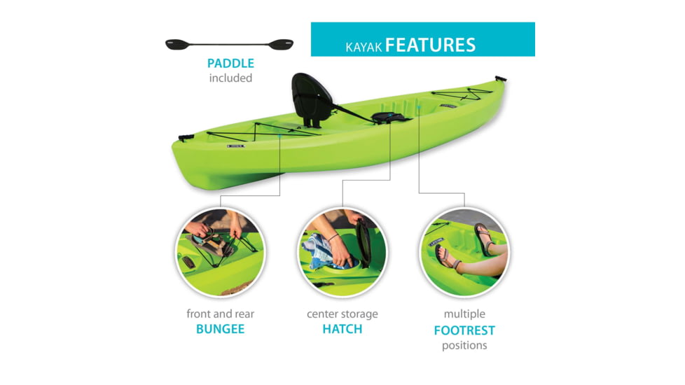 Lifetime Products Tahoma 100 Sit-On-Top Kayak w/Paddle