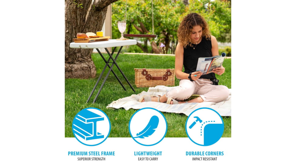 Lifetime Products Light Commercial 26-Inch Personal Table, White, 80251